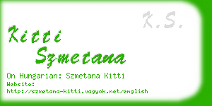 kitti szmetana business card